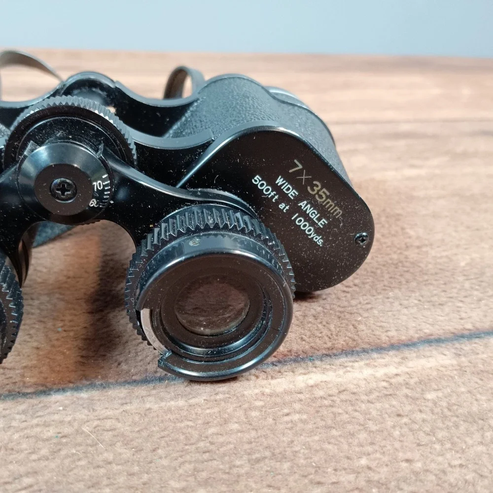 Vintage Sears 7x35mm Wide Angle Binoculars Model 6230 Coated Optics Japan Case
